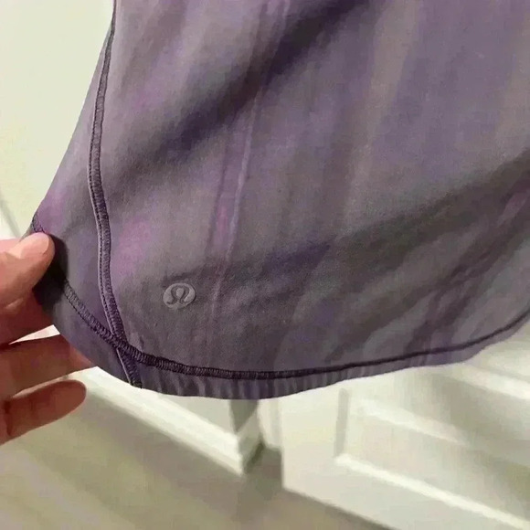 Lululemon Sculpt Tank Top Purple White Spray Dye Ink Singlet Run Mesh Size  8 - Picture 9 of 9